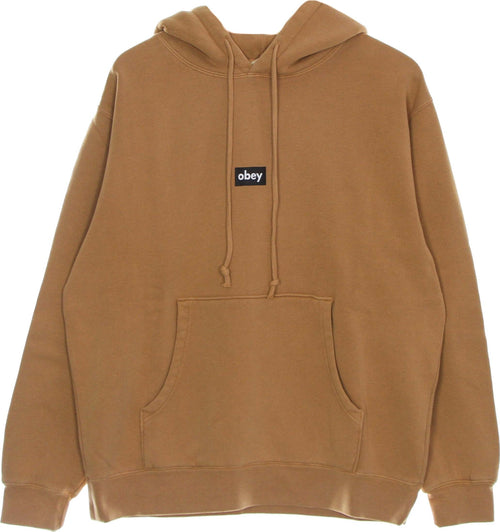 OBEY-Felpa-Cappuccio-Uomo-Black-Bar-Heavyweight-Pigment-Dyed-Hoodie-Pigment-Rabbits-Paw-da-uomo