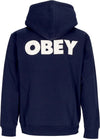 OBEY-Felpa-Cappuccio-Uomo-Bold-Premium-Hooded-Fleece-Academy-Navy-da-uomo