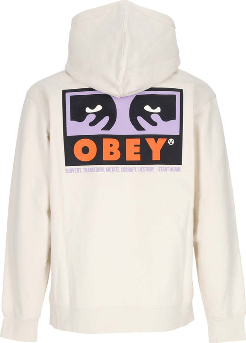 OBEY-Felpa-Cappuccio-Uomo-Subvert-Premium-Hooded-Fleece-Unbleached-da-uomo