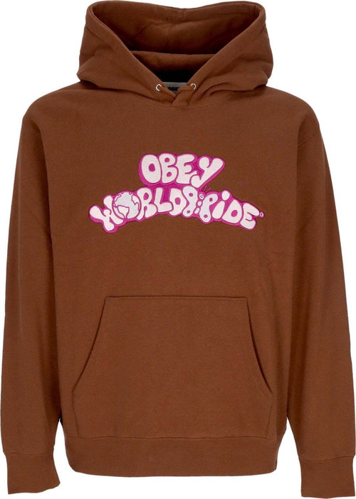 OBEY-Felpa-Cappuccio-Uomo-Year-Hood-Sepia-da-uomo