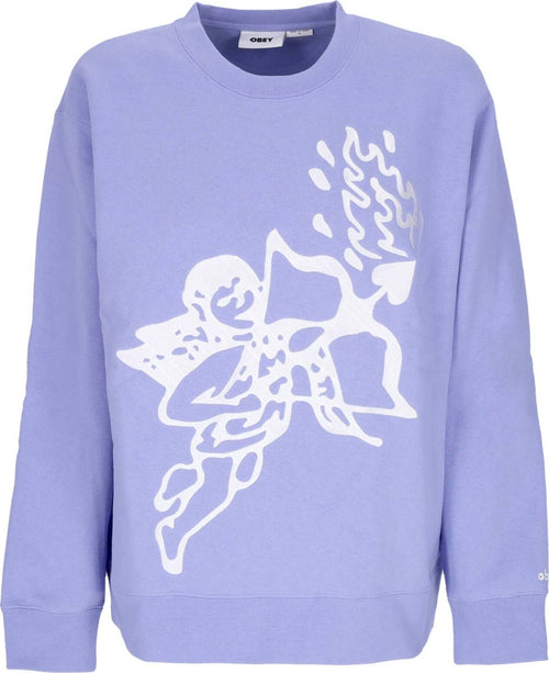 OBEY-Felpa-Girocollo-Donna-Cupid-Crew-Specialty-Fleece-Digital-Violet-da-donna