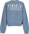 OBEY-Felpa-Girocollo-Donna-W-Cities-Crew-Coronet-Blue-da-donna