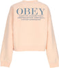OBEY-Felpa-Girocollo-Donna-W-Cities-Crew-Peach-Parfait-da-donna