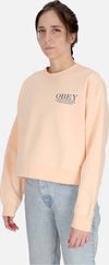 OBEY-Felpa-Girocollo-Donna-W-Cities-Crew-Peach-Parfait-da-donna