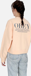 OBEY-Felpa-Girocollo-Donna-W-Cities-Crew-Peach-Parfait-da-donna