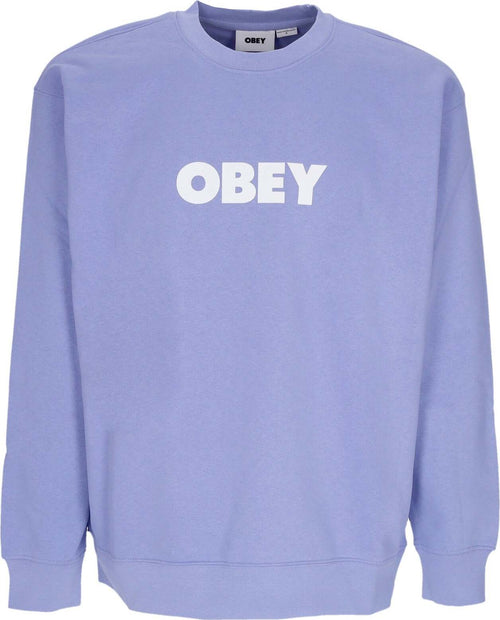 OBEY-Felpa-Girocollo-Uomo-Bold-Crew-Premium-Fleece-Digital-Violet-da-uomo