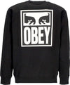 OBEY-Felpa-Girocollo-Uomo-Eyes-Icon-Crew-Premium-Fleece-Black-da-uomo