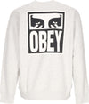 OBEY-Felpa-Girocollo-Uomo-Eyes-Icon-Crew-Premium-Fleece-Heather-Grey-da-uomo