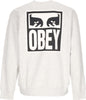 OBEY-Felpa-Girocollo-Uomo-Eyes-Icon-Crew-Premium-Fleece-Heather-Grey-da-uomo