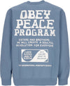 OBEY-Felpa-Girocollo-Uomo-Peace-Program-Crew-Fleece-Coronet-Blue-da-uomo