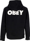 OBEY-Felpa-Leggera-Cappuccio-Uomo-Bold-Hood-Premium-French-Terry-Black-da-uomo