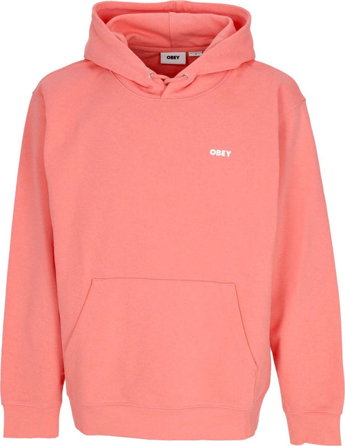 OBEY-Felpa-Leggera-Cappuccio-Uomo-Bold-Hood-Premium-French-Terry-Shell-Pink-da-uomo