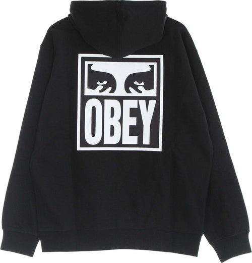 OBEY-Felpa-Leggera-Cappuccio-Uomo-Eyes-Icon-2-Premium-French-Terry-Hooded-Po-Black-da-uomo