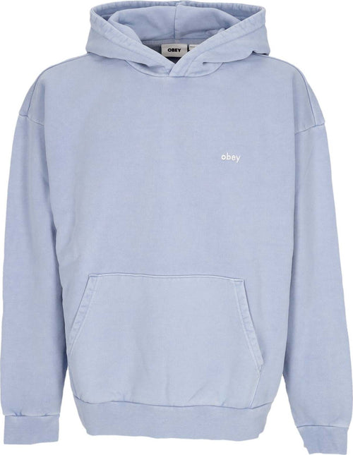 OBEY-Felpa-Leggera-Cappuccio-Uomo-Lowercase-Pigment-Hoodie-Fleece-Pigment-Hydrangea-da-uomo