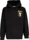 OBEY-Felpa-Leggera-Cappuccio-Uomo-New-Clear-Power-Hoodie-Fleece-Black-da-uomo