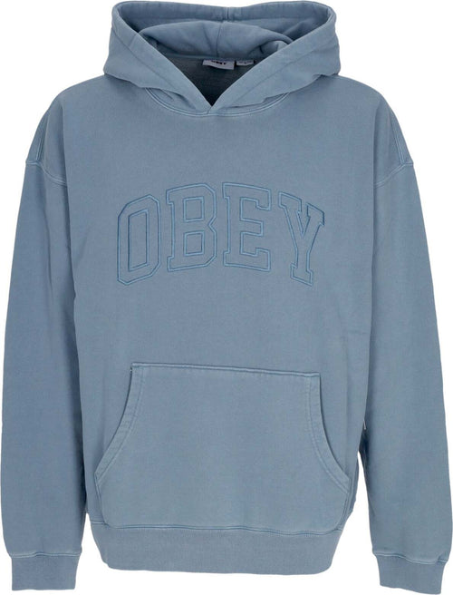 OBEY-Felpa-Leggera-Cappuccio-Uomo-Pigment-Collegiate-Extra-Heavy-Hoodie-Pigment-Coronet-Blue-da-uomo