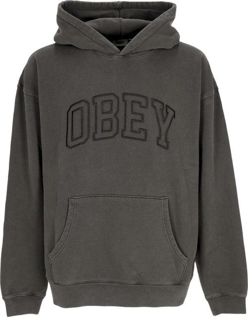 OBEY-Felpa-Leggera-Cappuccio-Uomo-Pigment-Collegiate-Extra-Heavy-Hoodie-Pigment-Pirate-Black-da-uomo