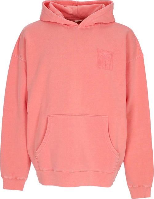 OBEY-Felpa-Leggera-Cappuccio-Uomo-Pigment-Eyes-Icon-Extra-Heavy-Hoodie-Pigment-Shell-Pink-da-uomo
