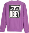OBEY-Felpa-Leggera-Girocollo-Uomo-Eyes-Icon-2-Crew-Premium-French-Terry-Dewberry-da-uomo
