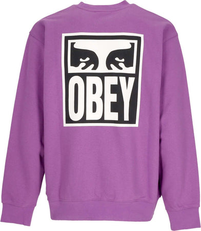 OBEY-Felpa-Leggera-Girocollo-Uomo-Eyes-Icon-2-Crew-Premium-French-Terry-Dewberry-da-uomo