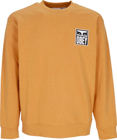 OBEY-Felpa-Leggera-Girocollo-Uomo-Eyes-Icon-2-Crew-Premium-French-Terry-Sundial-da-uomo