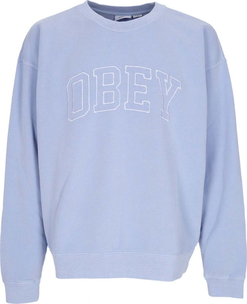 OBEY-Felpa-Leggera-Girocollo-Uomo-Pigment-Collegiate-Extra-Heavy-Crew-Fleece-Pigment-Hydrangea-da-uomo