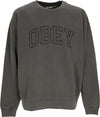 OBEY-Felpa-Leggera-Girocollo-Uomo-Pigment-Collegiate-Extra-Heavy-Crew-Fleece-Pigment-Pirate-Black-da-uomo
