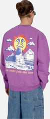 OBEY-Felpa-Leggera-Girocollo-Uomo-We-Come-From-the-Sun-Premium-French-Crew-Dewberry-da-uomo