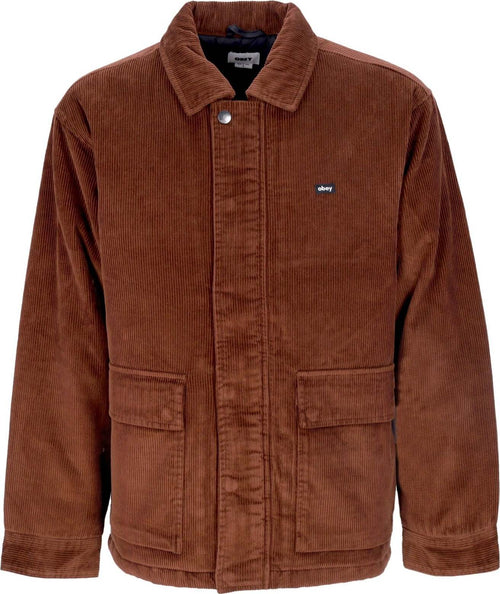 OBEY-Giacca-Workwear-Uomo-Rico-Cord-Jacket-Sepia-da-uomo