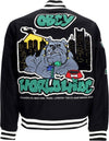 OBEY-Giubbotto-College-Uomo-Roll-Call-Varsity-Jacket-Black-da-uomo