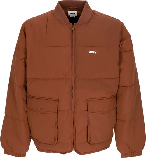 OBEY-Giubbotto-Uomo-Charlie-Jacket-Sepia-da-uomo
