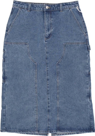 OBEY-Gonna-Lunga-Donna-W-Painter-S-Midi-Skirt-Light-Indigo-da-donna