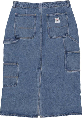 OBEY-Gonna-Lunga-Donna-W-Painter-S-Midi-Skirt-Light-Indigo-da-donna