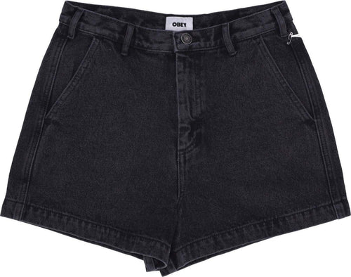OBEY-Jeans-Corto-Donna-Baby-Lamb-Denim-Short-Dusty-Black-da-donna