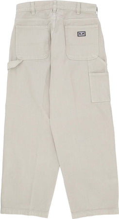 OBEY-Jeans-Uomo-Big-Wig-Denim-Carpenter-Pant-Silver-Grey-da-uomo