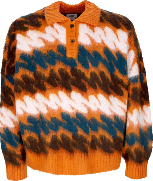 OBEY-Maglione-Donna-Ari-Sweater-Orange-Oxide-Multi-da-donna