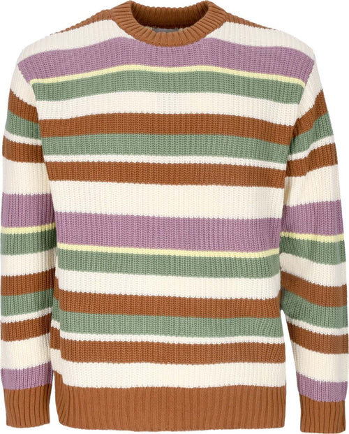 OBEY-Maglione-Leggero-Uomo-Edge-Crew-Sweater-Butterscotch-Multi-da-uomo