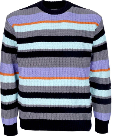 OBEY-Maglione-Leggero-Uomo-Edge-Crew-Sweater-Pewter-Multi-da-uomo