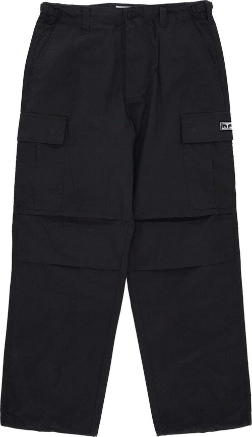 OBEY-Pantalone-Lungo-Uomo-Big-Timer-Cargo-Pant-Washed-Black-da-uomo