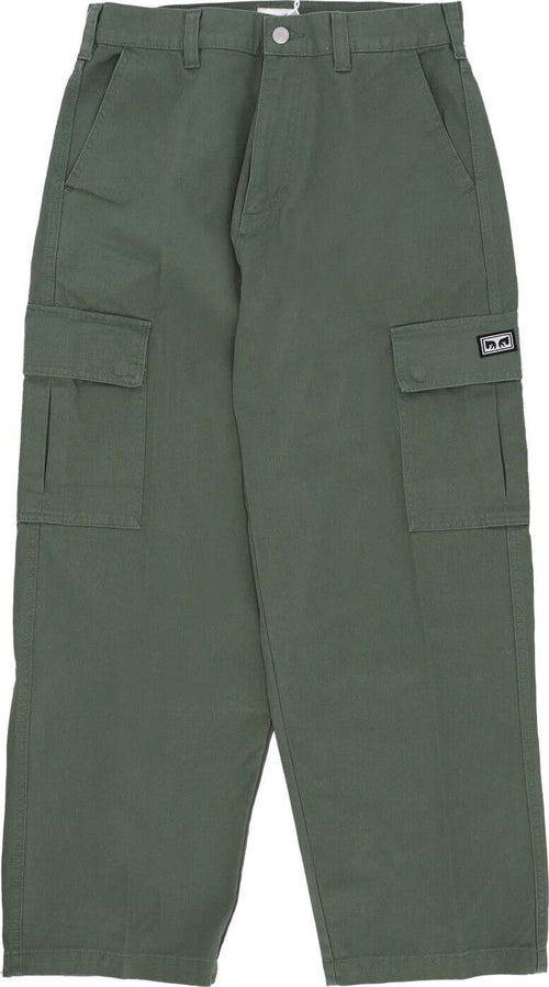 OBEY-Pantalone-Lungo-Uomo-Bigwig-Baggy-Twill-Cargo-Pant-Laurel-Wreath-da-uomo