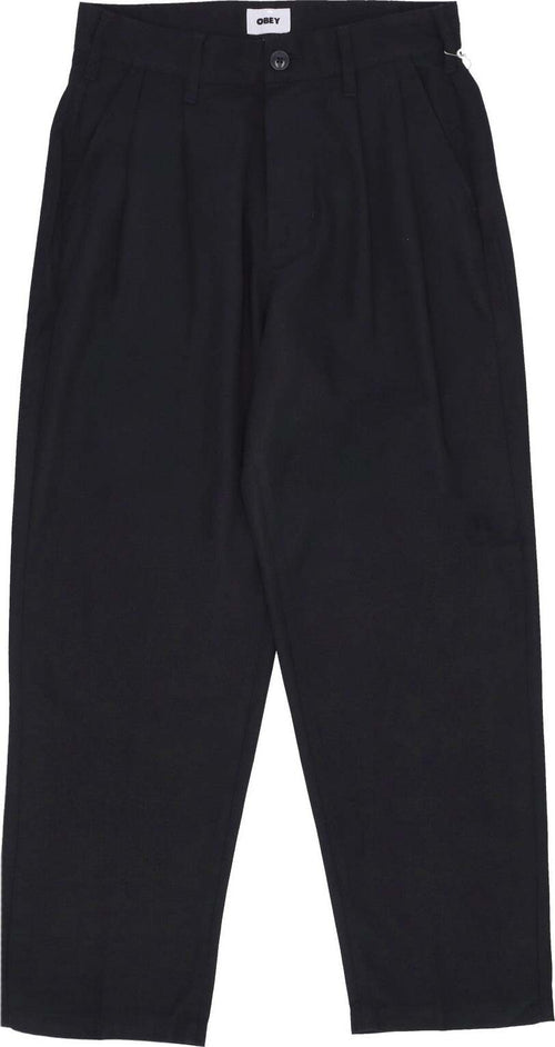 OBEY-Pantalone-Lungo-Uomo-Fubar-Pleated-Pant-Black-da-uomo