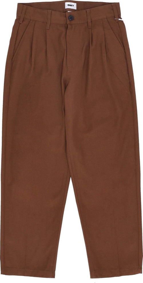 OBEY-Pantalone-Lungo-Uomo-Fubar-Pleated-Pant-Sepia-da-uomo