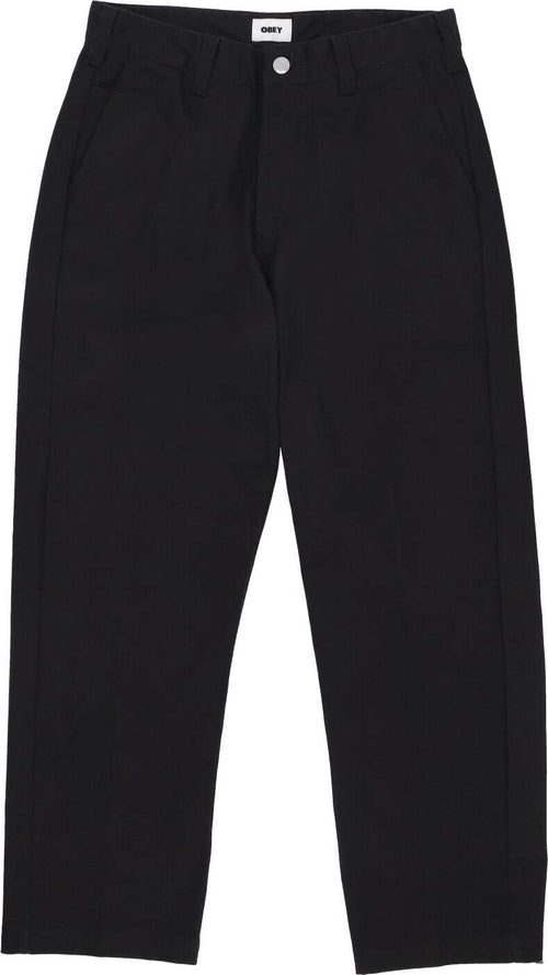 OBEY-Pantalone-Lungo-Uomo-Hardwork-Flooded-Work-Pant-Black-da-uomo