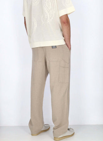 OBEY-Pantalone-Lungo-Uomo-Hardwork-Linen-Carpenter-Pant-Oatmeal-da-uomo