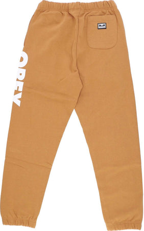 OBEY-Pantalone-Tuta-Felpato-Uomo-Bold-Sweatpants-Brown-Sugar-da-uomo
