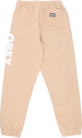 OBEY-Pantalone-Tuta-Felpato-Uomo-Bold-Sweatpants-Oat-Milk-da-uomo
