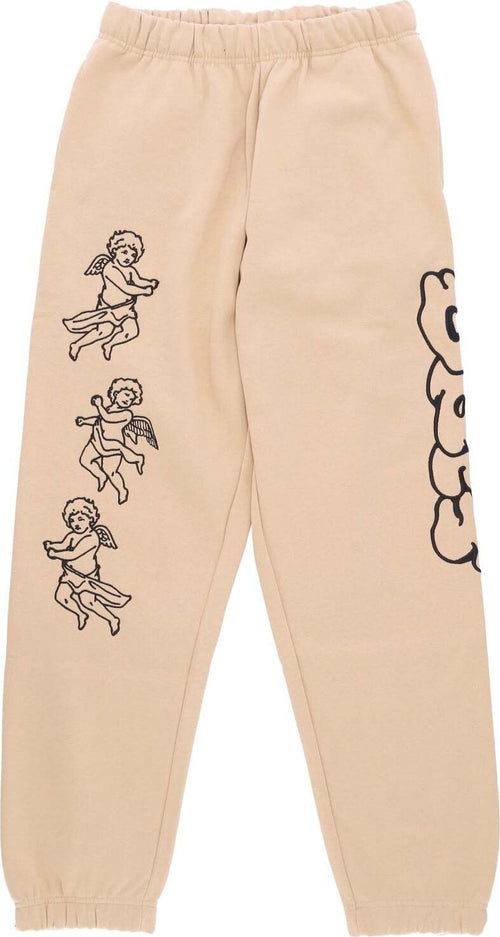 OBEY-Pantalone-Tuta-Felpato-Uomo-Cherubs-Sweatpants-Oat-Milk-da-uomo