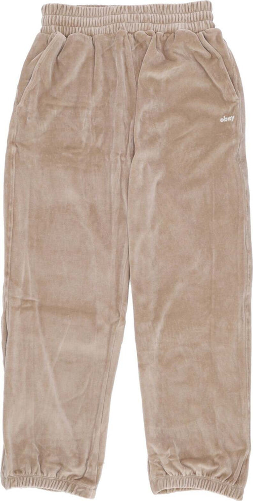 OBEY-Pantalone-Tuta-Leggero-Donna-Karina-Pant-Silver-Grey-da-donna