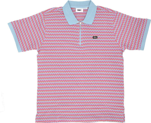OBEY-Polo-Manica-Corta-Uomo-Anno-Jacquard-Polo-Sky-Blue-Multi-da-uomo