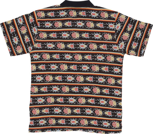 OBEY-Polo-Manica-Corta-Uomo-Bugs-Jacquard-Polo-Black-Multi-da-uomo